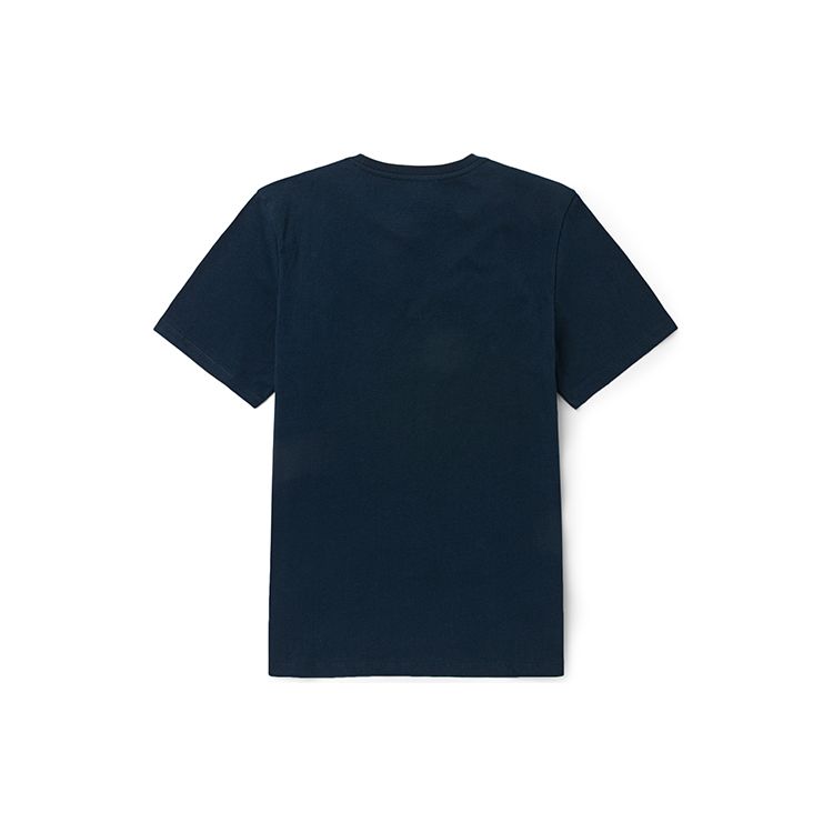 Timberland Pattern Printed Knit Casual Fashion Breathable Round Neck Short Sleeve T-Shirt Men T-Shirts Deep-Sapphire-Blue A62JN-433