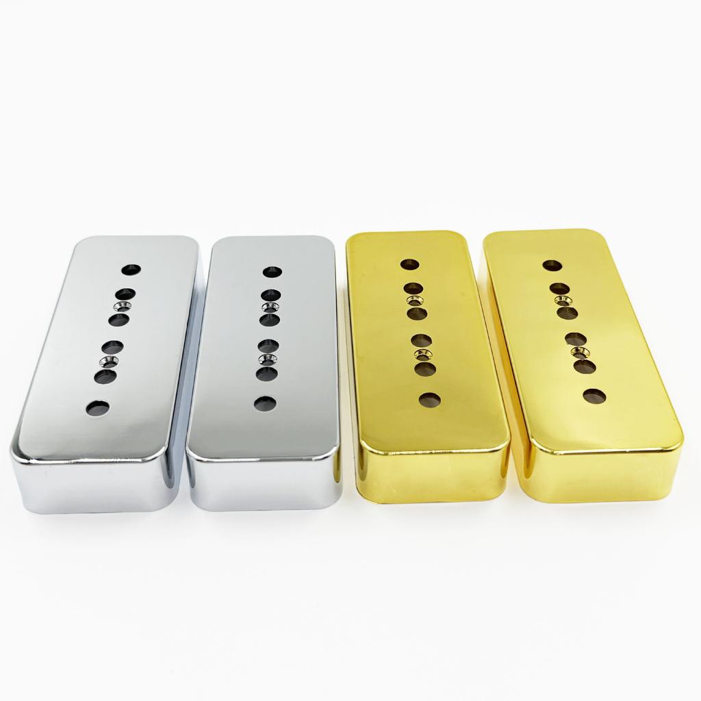 2-piece Set of Plastic Housings for Electric Guitar Pickups 50/52mm Plastic Pickup Covers, Gold- or Silver-plated