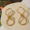 304 Stainless Steel Infinity Knot Dangle Earrings for Women
