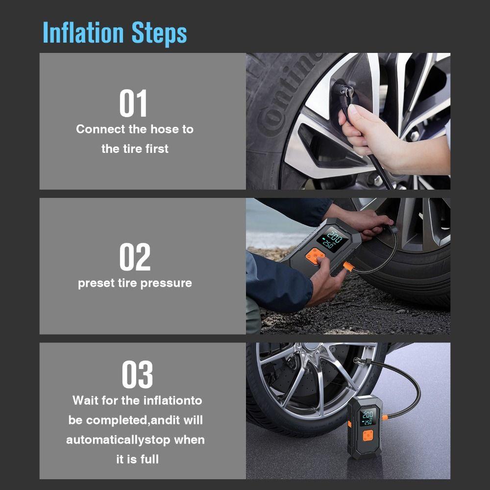 with Air Pump Auto Tire Inflator 4 in 1 Electric Air Pump Professional Car Jump Starter