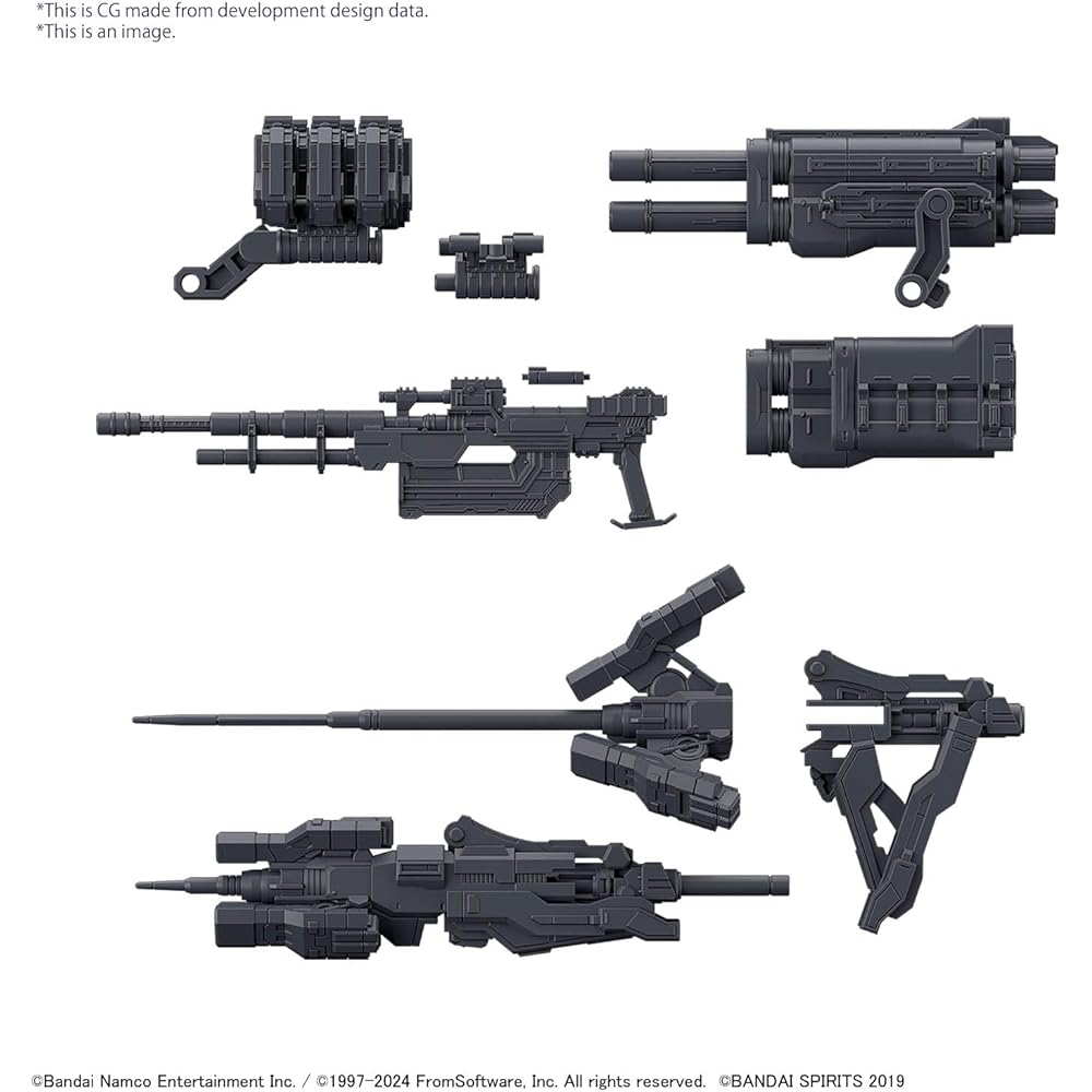 Bandai Spirits 30MM Armored Core VI Fires of Rubicon Weapon Set 02 Color-Coded Plastic Model Kit