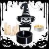 Halloween Horror Candle Holder Foldable Creative Candlestick Ornament Fun Creepy Desktop Decoration Atmosphere Arrangement Craft