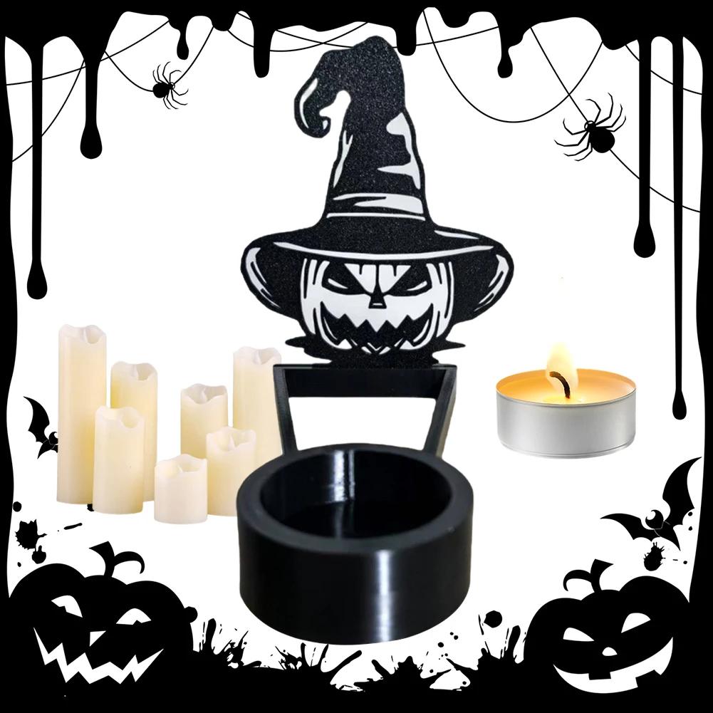 Halloween Horror Candle Holder Foldable Creative Candlestick Ornament Fun Creepy Desktop Decoration Atmosphere Arrangement Craft