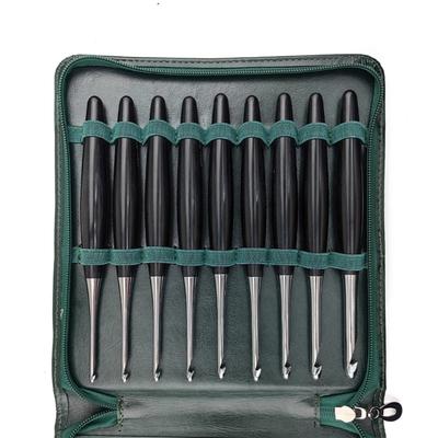 1 Set Crochet Hook Set Wood Handle Crochet Needle 3.5mm To 8.0mm Knitting Needle Knitting Tool Crochet Accessories
