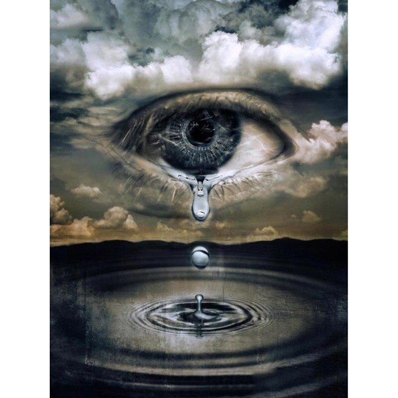 Eye DIY 5D Diamond Painting Full Round Drill Cartoon Diamond Embroidery Cross Stitch Mosaic Rhinestone Wall Art Home Decor