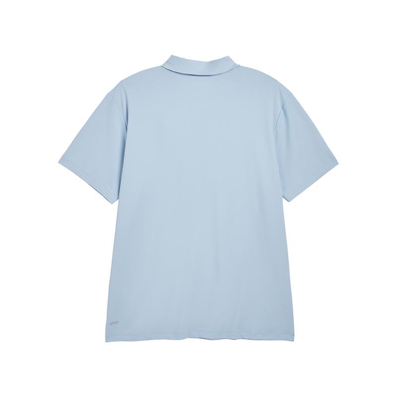 Li-Ning Letter Logo Printed Loose Comfortable Casual Early Spring Short Sleeve Polo Shirt Unisex polo shirts Sky-Blue APLV605-5
