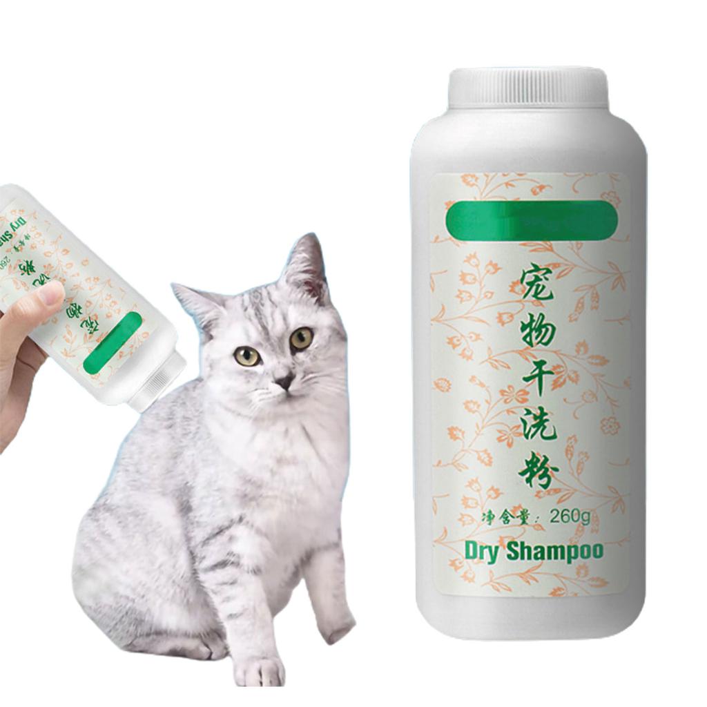 Water-free Cat Shampoo No Rinse Dogs Cat Cleaning Powder Pet Grooming Supplies for Bathless Cleaning Odor Eliminators