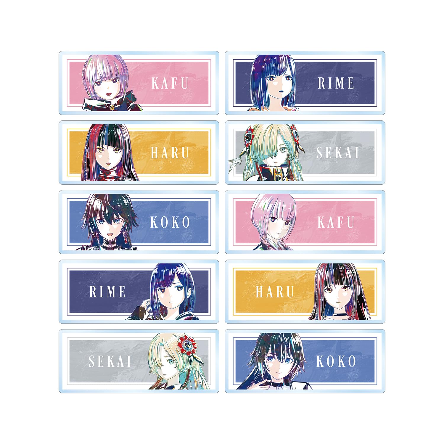 ТВ Аниме «Город Камицубаки на реконструкции». Торговые Ани Арт Акриловые Именные Таблички, Коробка из 10 шт.