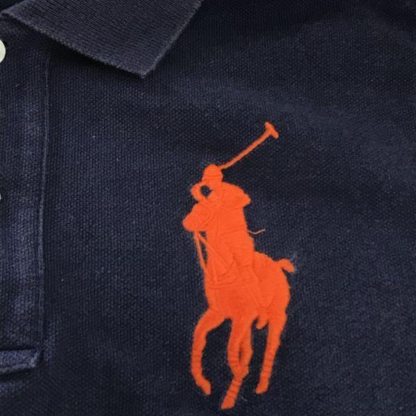 RALPH LAUREN Short Sleeve Polo Dress Women’s M Mini Navy Big Pony Number 3 Embroidery(USED)