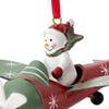 Christmas Tree Hanging Airplane Statue Small Doll Holiday Gifts Party Decorative Sculpture