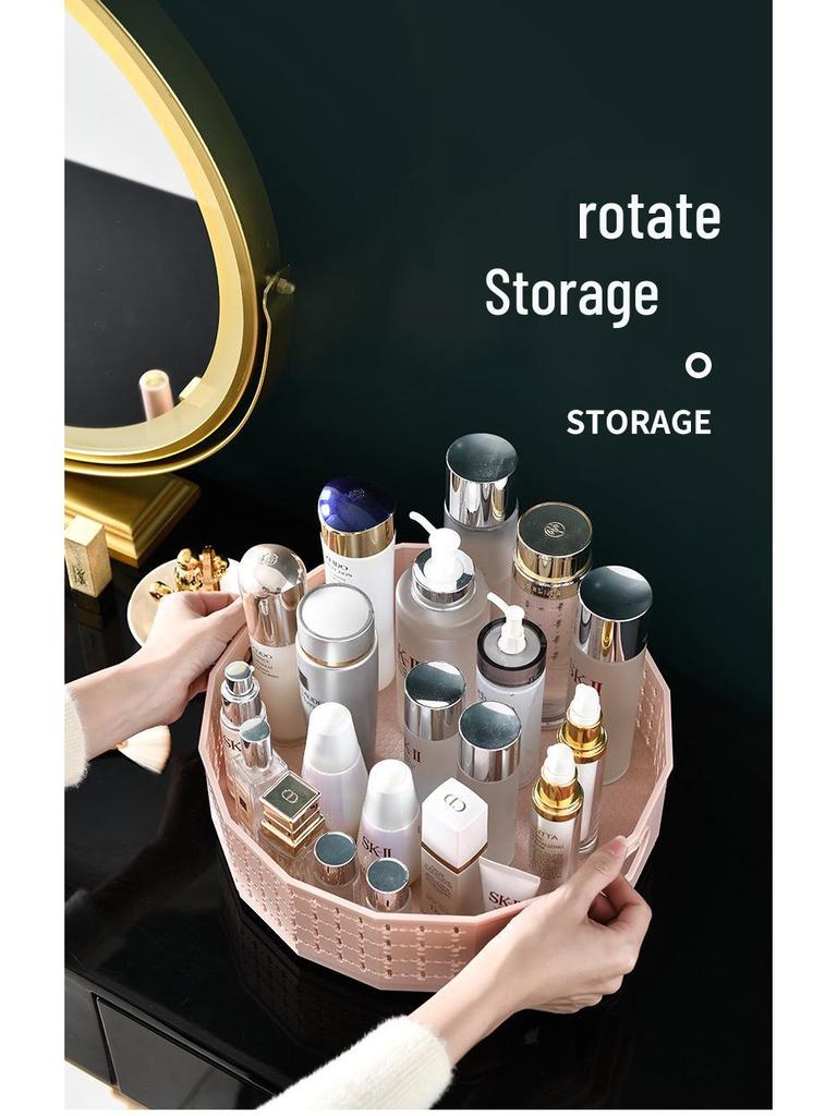 Rotating Spice Rack & Turntable Storage Basket for Kitchen & Bathroom