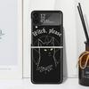 Witch And Cat Colorful Cute Phone Case For Samsung Galaxy Z Flip 7 Flip7 Zflip 6 Flip6 5 Flip5 4 Flip4 3 Flip3 5G Fundas Black C