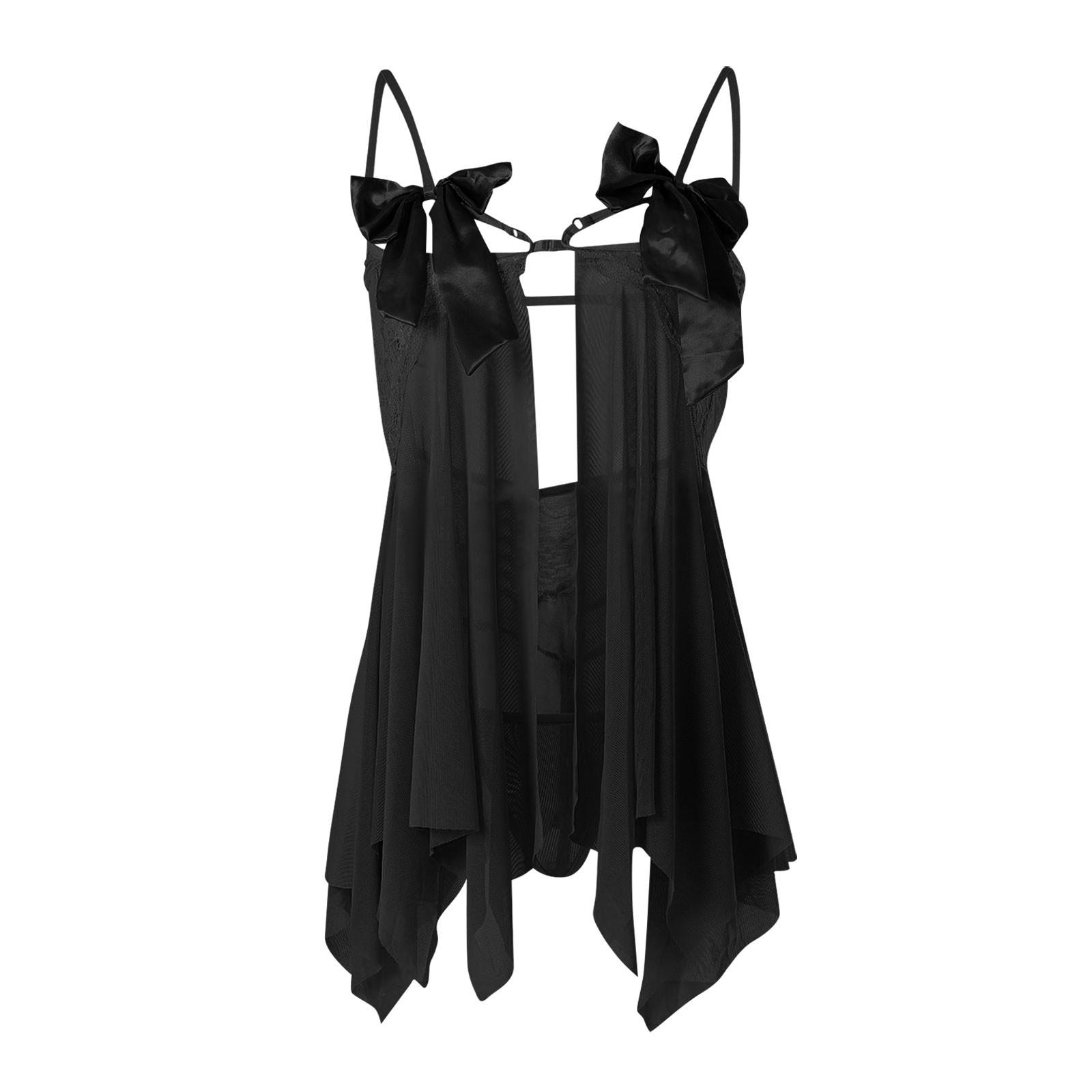 

Women s Sexy Lingerie Underwear Lace Strap Nightwear One Size чёрный