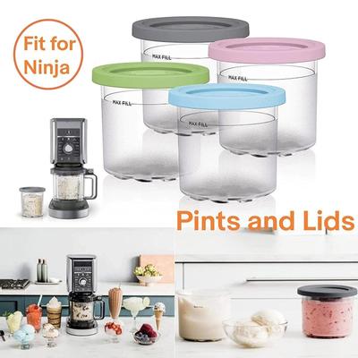 Eisbecher für Ninja Creamie-Eismaschine, wiederverwendbare Becher zur Aufbewahrung von Eisbechern mit Versiegelung