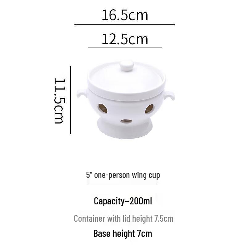 Chinese Ceramic Heated Soup Bowl Set