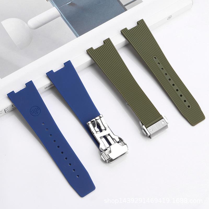 Classic High Qualiy Rubber Watchband For Bell & Ross INSTRUMENTS Watch Band BRX5R BR05 Sports Bracelet BR Notched 12mm Silicone Strap