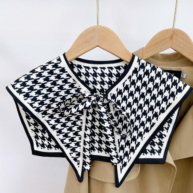 New Design Floral Shawl Fake Collar Women Detachable Collars Big Lapel False Collar Shoulder Wrap Scarf Clothing Accessories