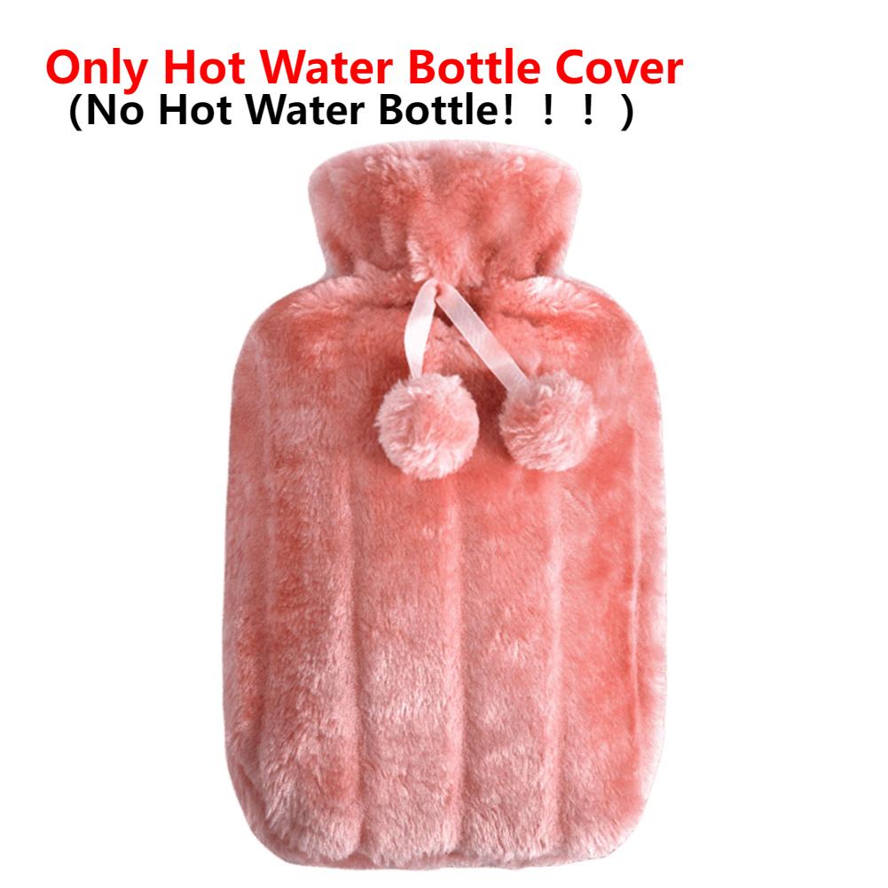2L Hot Water Bottle Soft Cover Large Capacity Hot Water Bag for Female Warm Belly Hands Inject Water Winter Hot Water Bag