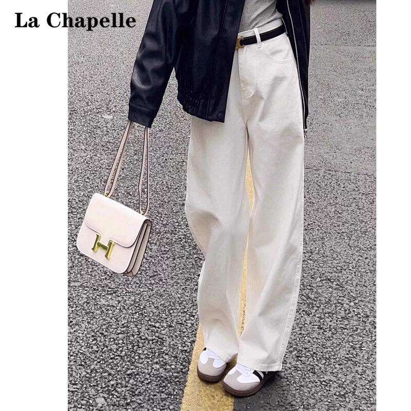 La Chapelle Women s 2026 Slim Straight Wide-Leg Jeans L