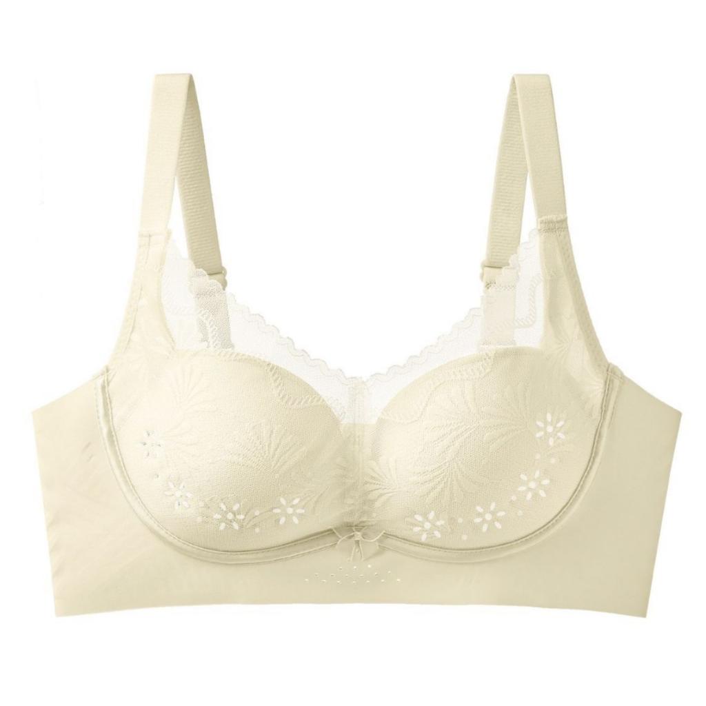 Side Bone Lace Without Steel Ring Soft Support Jelly Glue Breathable Hole Cup Bra Cover Gather New Products