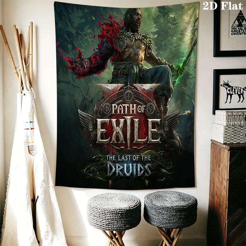 Path of Exile 2 Wall Hanging Printed Fabric Blanket Decorative Tapestries for Bedroom Living Room Home Decor
