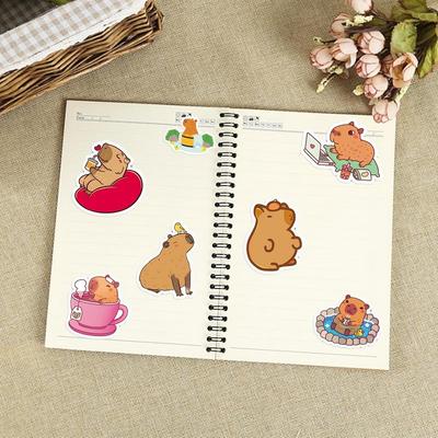 50pcs Capybara Sticker Animal PVC Waterproof Print Stickers for Notebooks Water Bottles Laptop Suitcases Kids Capybara Decal