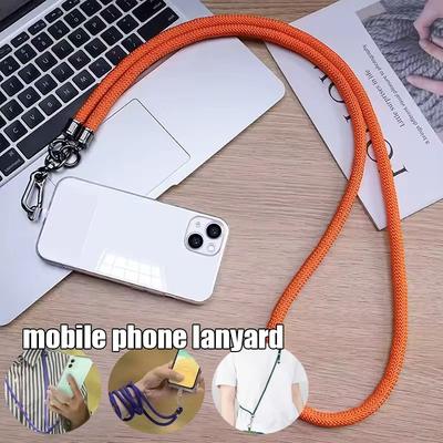 Universal Cell Phone Lanyard Adjustable Nylon Neck Strap Crossbody Hanging Rope with Patch For iPhone 16 15 14 Pro X XR 8 7 Plus