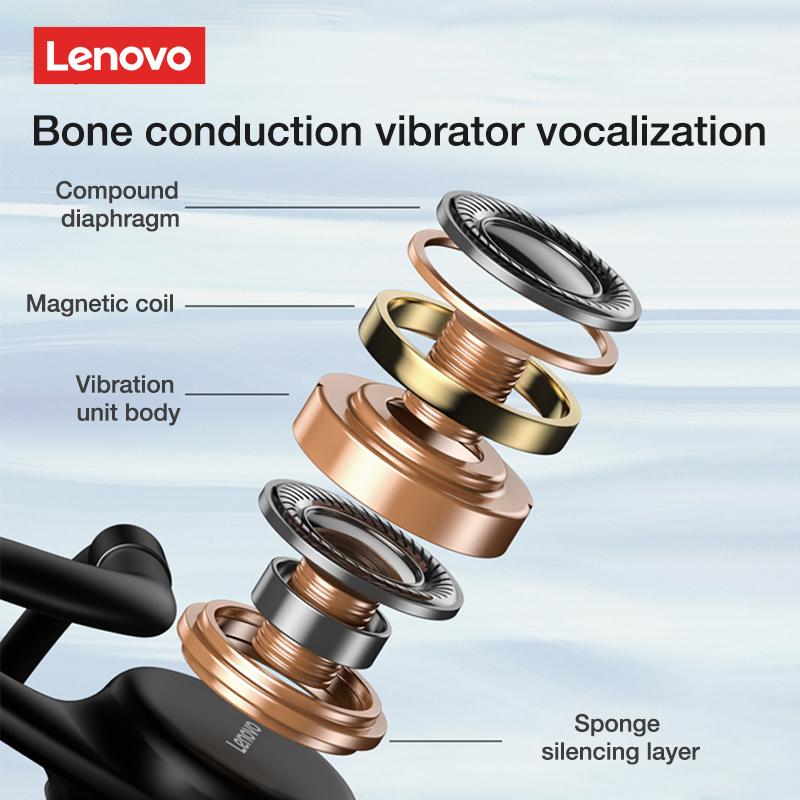 NEW Lenovo X5 Bone conduction Headphone Sport Running IPX8 Waterproof Bluetooth Headset Wireless Earphone 8GB Storage With Mic