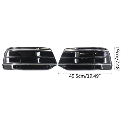 1 Pair Front Grills Bumper Fog Lights Cover Frame Trim for Q5 2018 2019 2020 2021 2022 Front Grille Bumper Housing