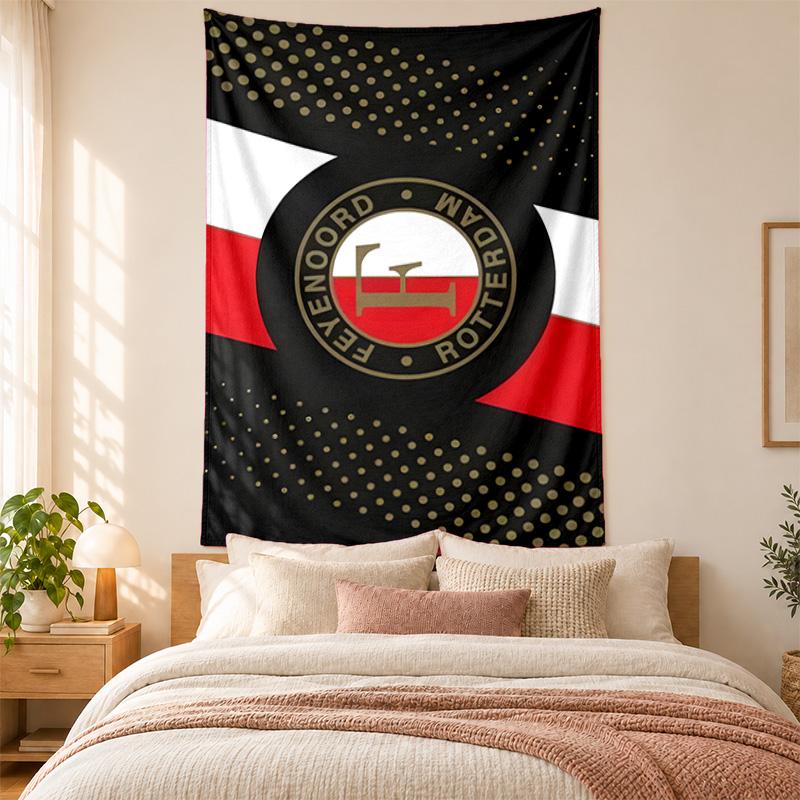 Feyenoord Rotterdam Wandkleed hoge kwaliteit voor het decoreren van woonkamer slaapkamer studentenkamer muren ideaal als slaapkamer muurdecoratie of vakantiegeschenk