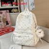 College Style Girl Small Backpack With Corduroy For Casual Travel And School Use
