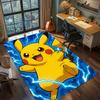 Pikachu Gamer Room Stylish Decor Rug, Large Area Non Slip Washable Carpet Floor Mat Bedroom.-TING