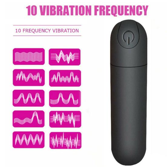USB 10 Vibrační frekvenční vibrátor Vodotěsný masážní přístroj pro ženy G Spot Sex Toy