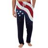 Men's Independence Day Print Plain Knit Pocket Casual Lounge Pants Sleepwear Drawstring Waist Relaxed Fit