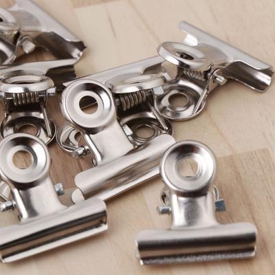 10 Stück Metall Bulldog Grip Clip Food Sealer Bag Clamp Papier Dokument Ticket Binder