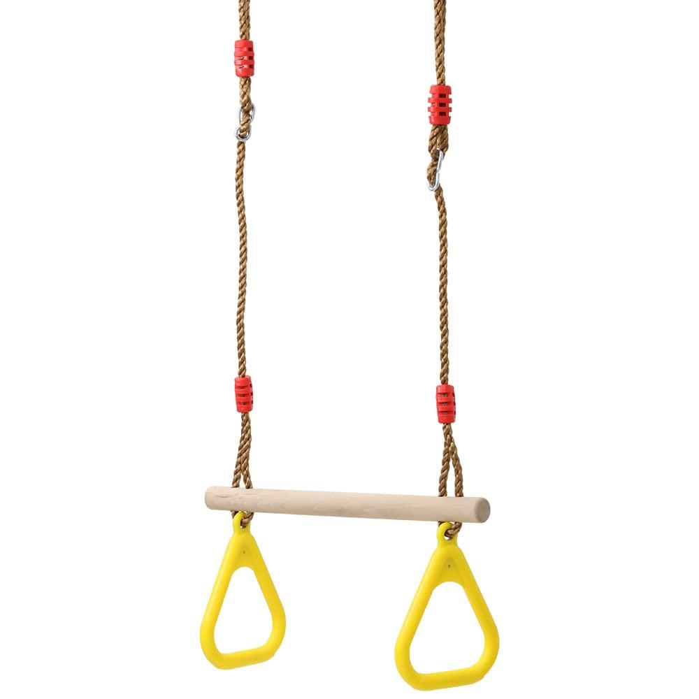UPstore Hanging Swing Gymnastics Hanging Ring for Children Muscle Training Core Training Wooden Play Equipment Indoor Horizontal Bar Balance Fitness