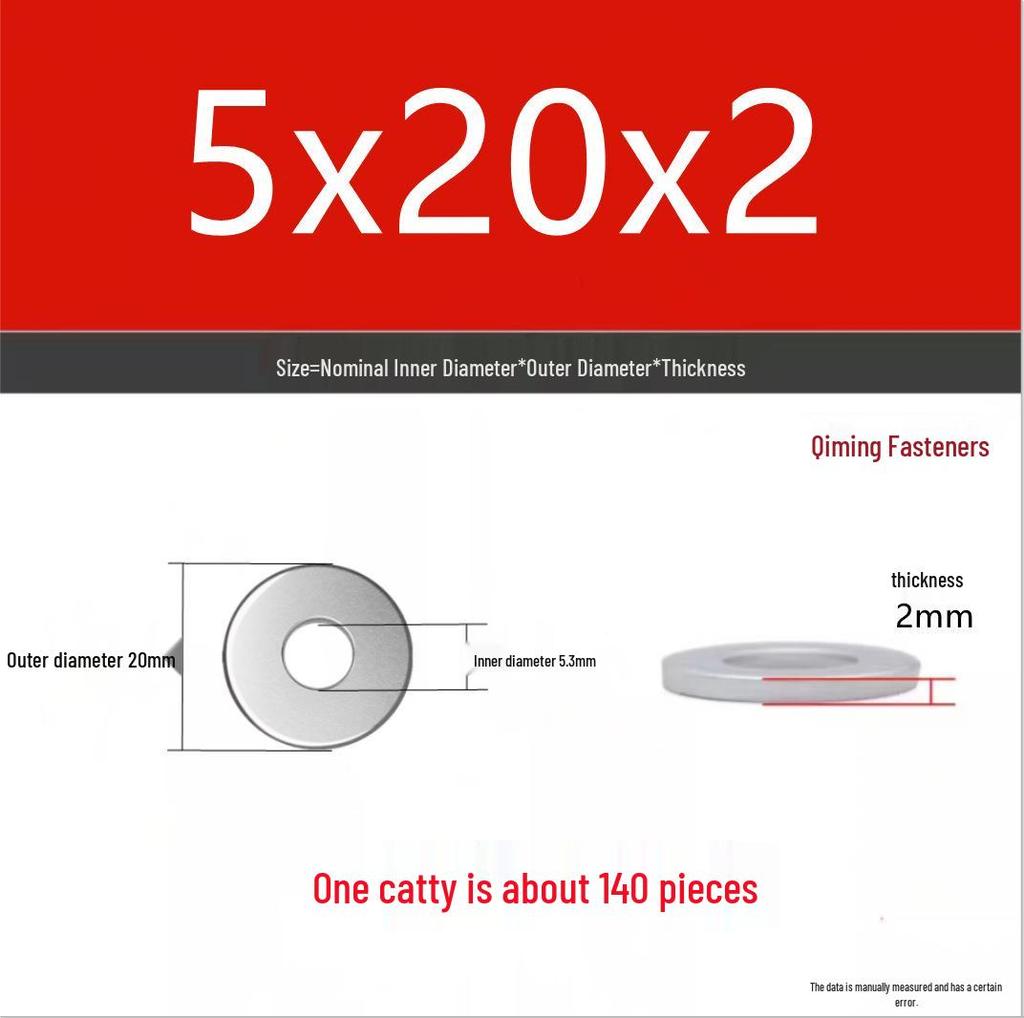 4.8 Grade Galvanized Iron Flat Washer M3-M40 Oversized Metal Screw Gasket Washer