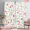 2pcs,2D Plane Printing Minimalist Curtains Delicate Floral Blossoms Polyester Woven (without Rod) Art Deco Festive Ldeal for