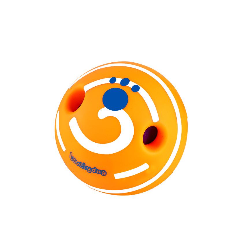 Dog Toy: Self-Play Rolling Sound Ball – Silly Laugh, Teething Relief, Bite-Resistant, Boredom Resistant Pet Ball