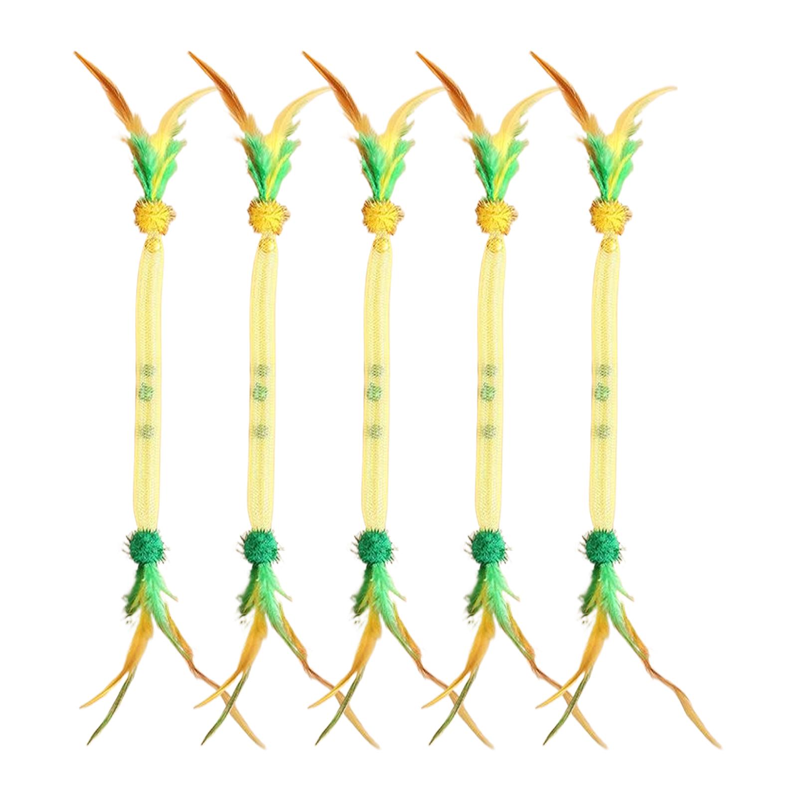 

5x Feathers Teasing Cat Natural With Feathers Mimicking And Catnip 5x Interactive Cat Feathers Teasing Stretchable