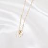 Minimalist Korean Style Clover Pendant Necklace Women Zinc Alloy Dainty Chain Jewelry Gift