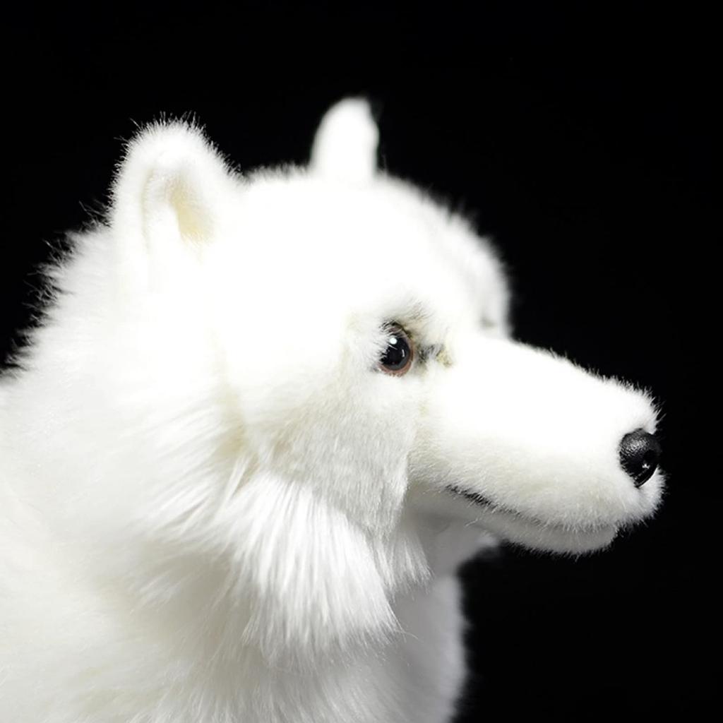 Lilizzhoumax Samoyed Plush Toy, Realistic Dog Stuffed Animal, Super Soft Plush, Kids Toy, Lifelike Dog Figure Toy, Girl's Toy, Kids Gift, Valentine's