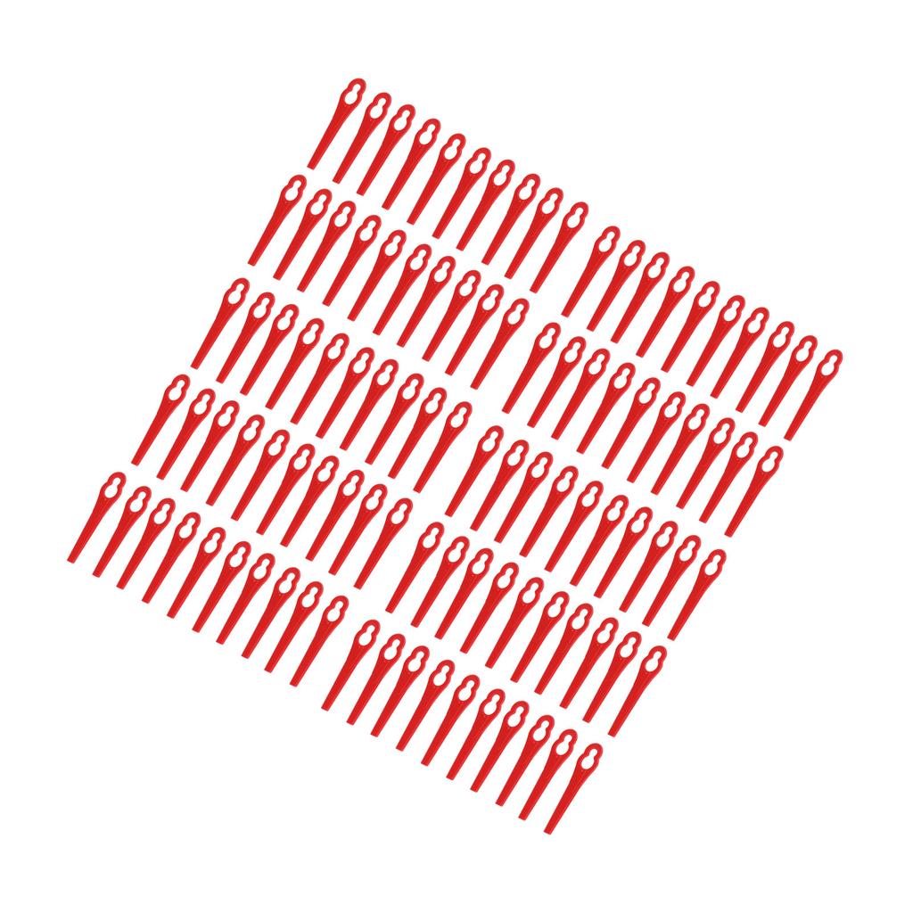 100Pcs Plastic Cutter Blades Lawn Mower Cutting Tool Replacement Garden Pruning AccessoriesRed