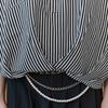 Maxza Stripe Pintuck Ruffle Sleeve Loose Fit Blouse Zd06qb500on