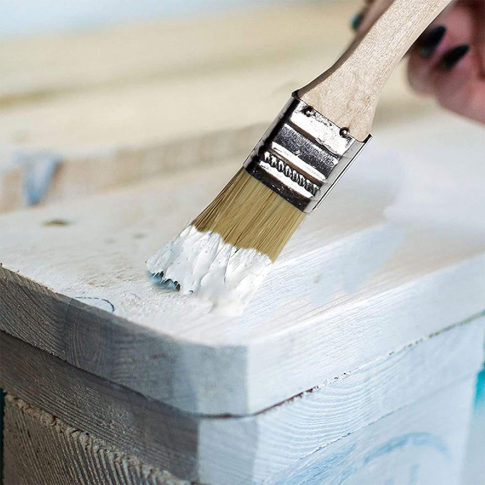 10/20/30pcs short wooden handle art brushes, hog bristle brushes, watercolor brushes, wall brushes, art brushes, cleaning