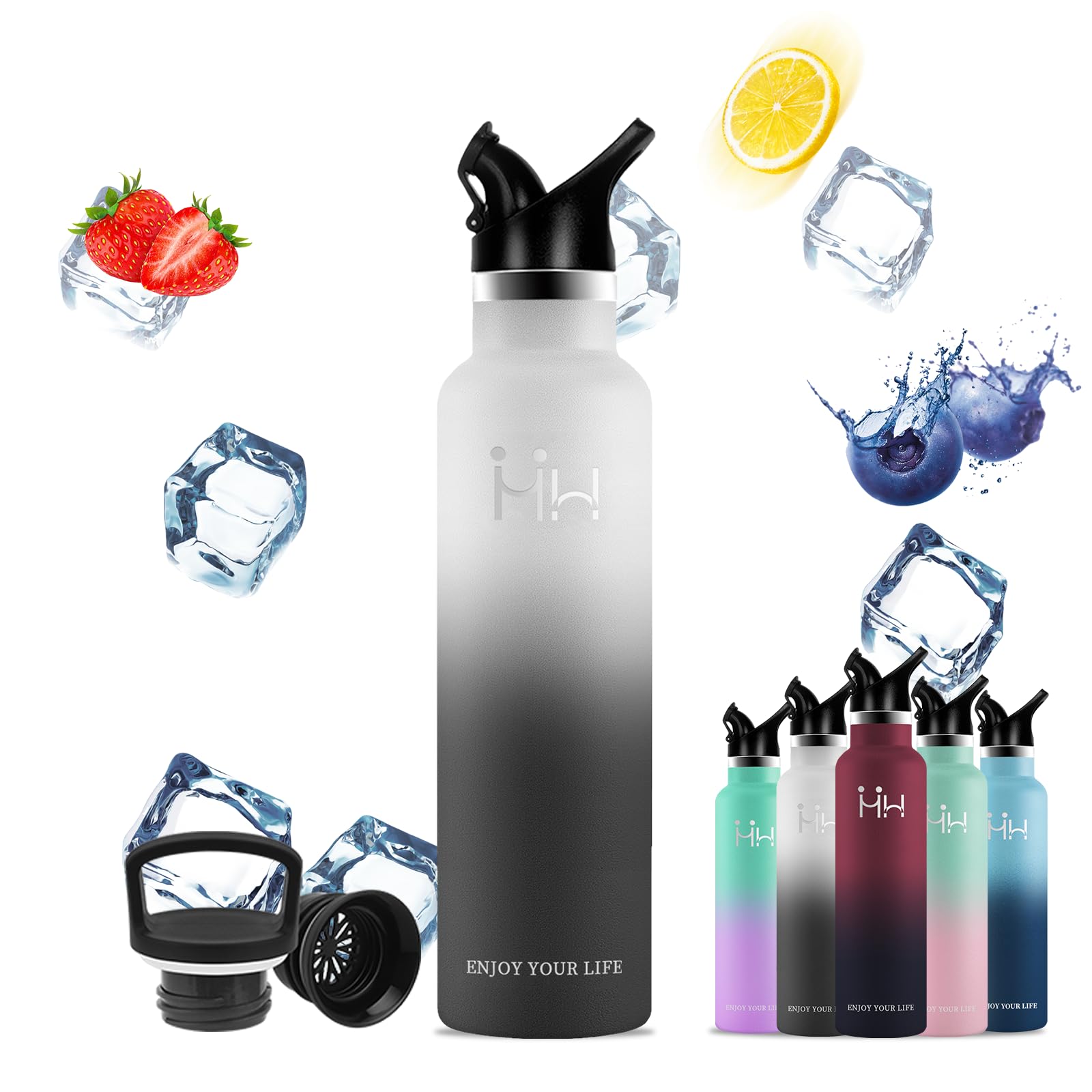 

Water 1 Carbonated Water Heat Cold Direct Made of Stainless Sports Drink Water Vacuum BPA 1L Water Dishwasher Easy to Leak Perfect for Mountain