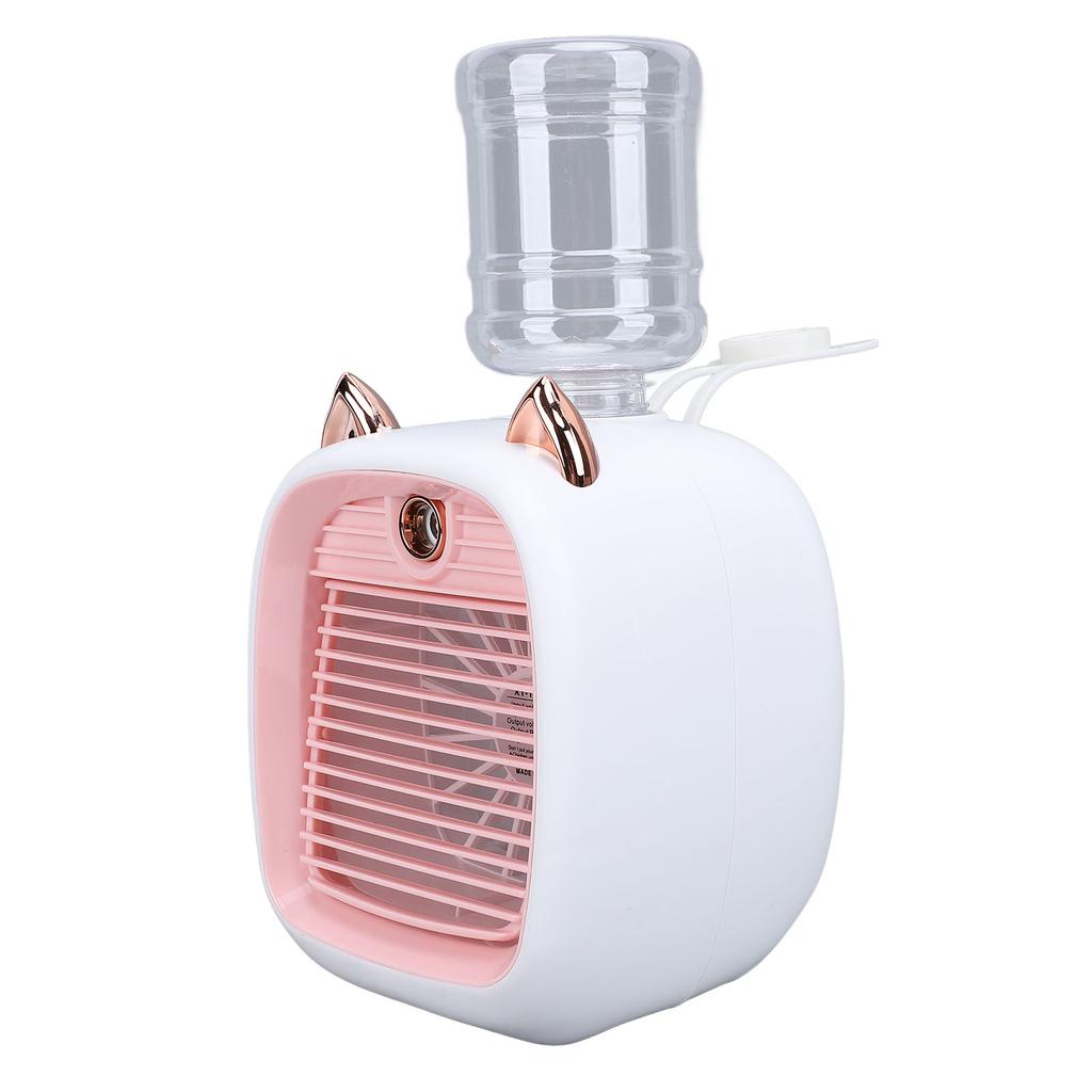Desktop Cooling Fan Little Fox Shaped Misting USB Rechargeable 800mah Mini Desktop Air Cooler Fan