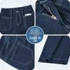 Women's Dark Blue High-Waisted Wide-Leg Jeans, Summer 2024 Loose Fit, Lightweight Eight-Point Pants for Middle-Aged Moms.