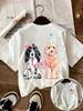 Unisex Cute Dog T Shirt Soft  Puppy Graphic Tee Casual Summer Top Unisex Clothing Harajuku Tops Gothic Tshirt Y2k Top T Shirt