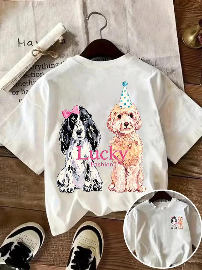 Unisex Cute Dog T Shirt Soft Puppy Graphic Tee Casual Summer Top Unisex Clothing Harajuku Tops Gothic Tshirt Y2k Top T Shirt